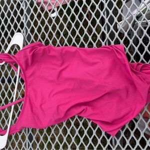 Pink Striped Women's One Piece